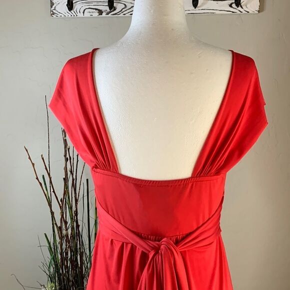 𝅺HALE Bob Red dress. Crisscross front. Ties in back. Low open back. Size small - Picture 7 of 13